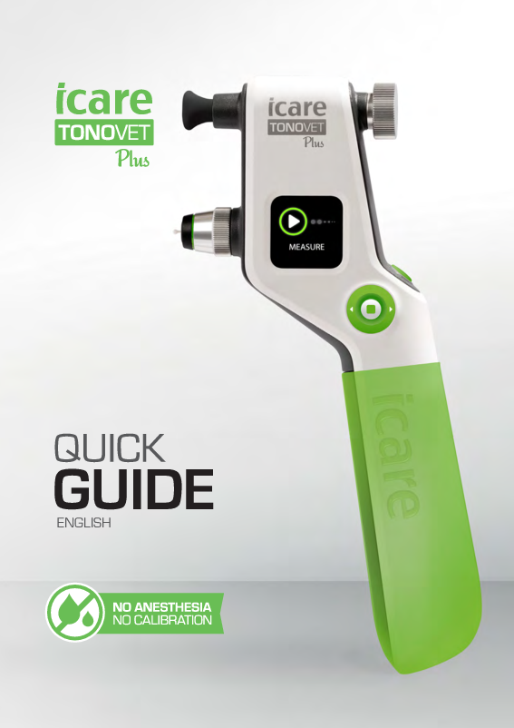 

Icare® TONOVET Plus Quick Guide (Engelsk)

