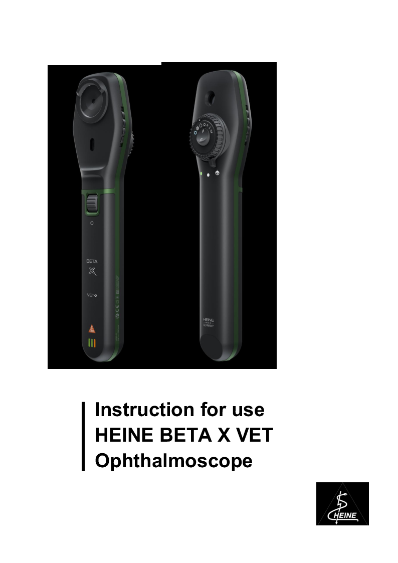 

302582 HEINE BETA X Ophthalmoscope Man dt engl fr es it

