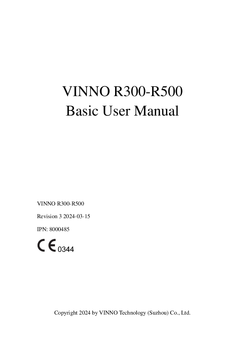

VINNO R300 VET Ultralydsapparat inkl. EKG Modul engelsk manual

