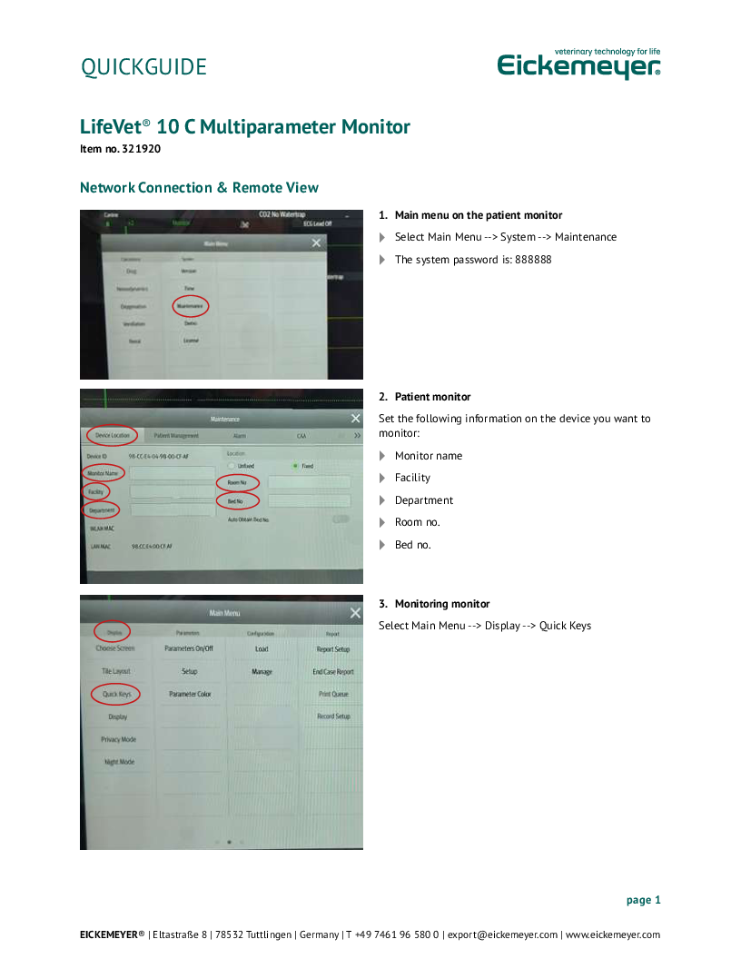 

Patientmonitor Lifevet 10C+ guide til forbindelse

