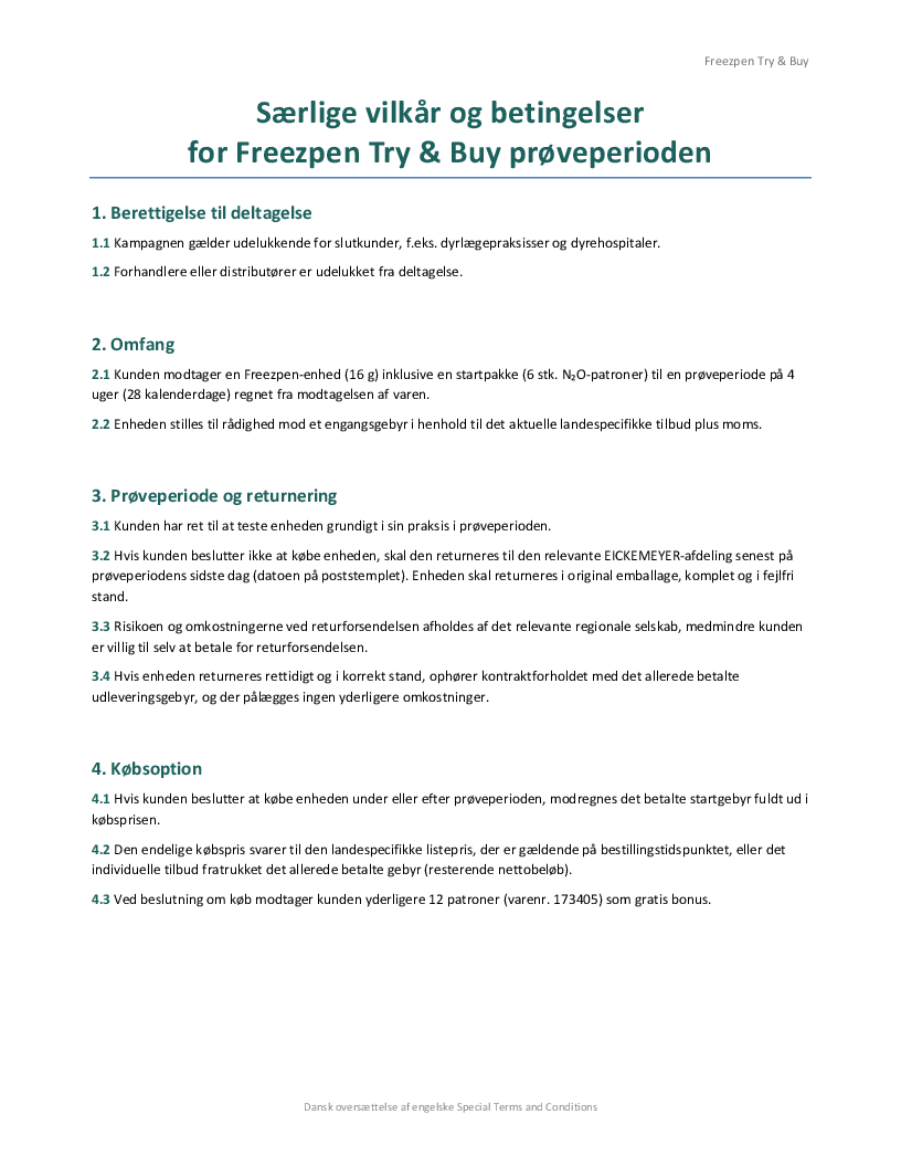 

Freezpen Try Buy saerlige vilkaar DK

