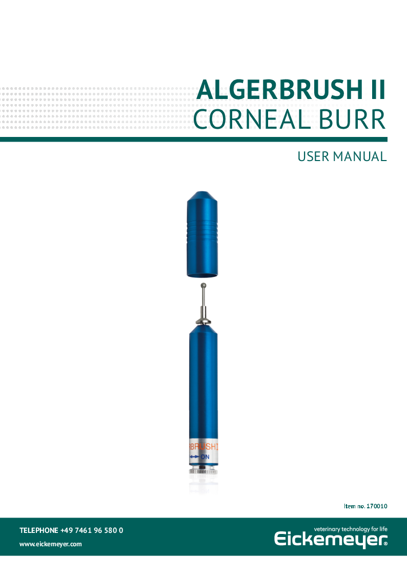 

AlgerBrush II Manual (Engelsk)

