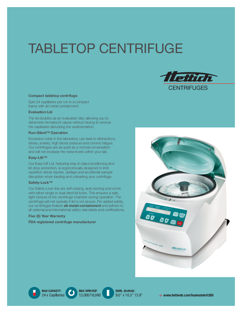 

718432 Hettich HAEMATOKRIT 200 Bro 4 engl

