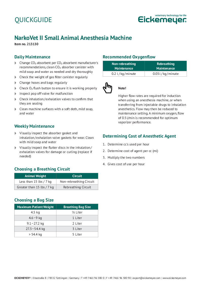 

NarkoVet®II Quick guide (Engelska)

