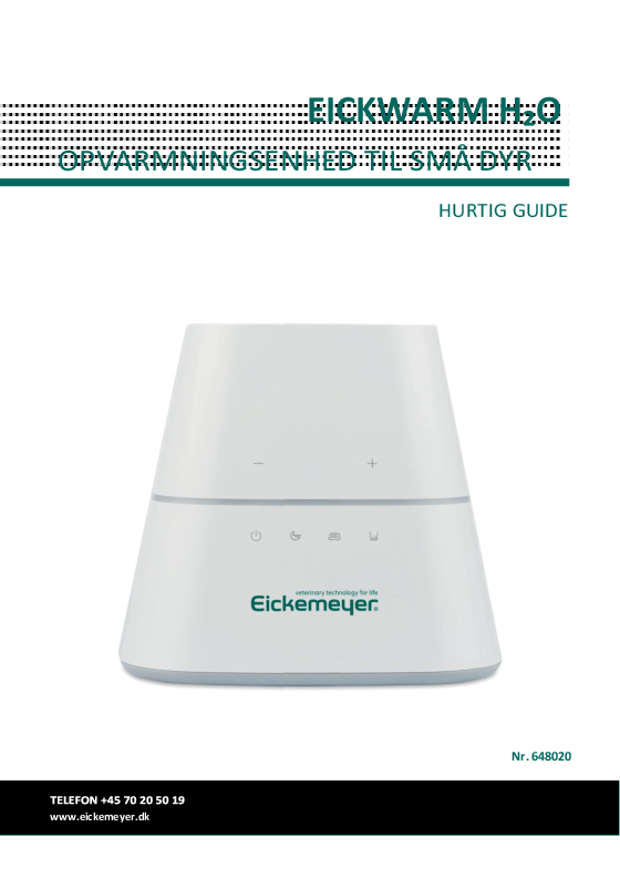 

EickWarm H2O Manual DK

