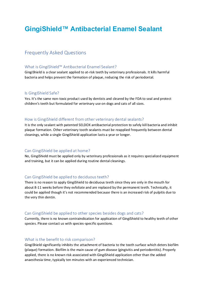 

GingiShield FAQ

