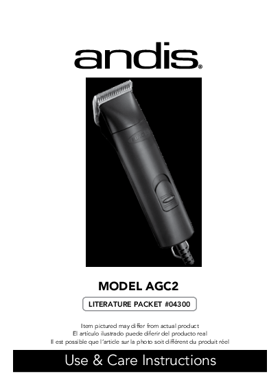 

Andis AGC Super 2 speed (Engelsk, Spansk, Fransk)

