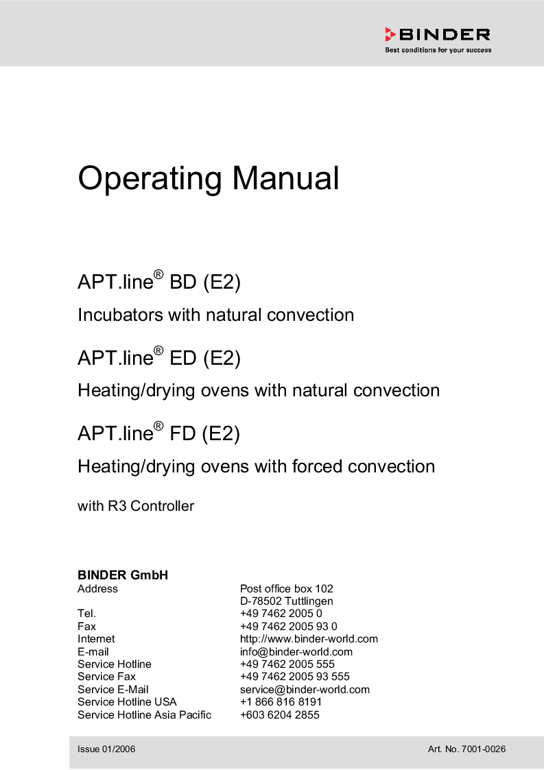 

Manual Tørsterilisator Binder

