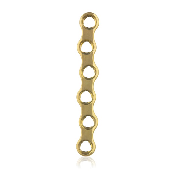 Titanium benplatta för EickLoxx Large, 11 x 4,3 mm 6-14 hål, guld